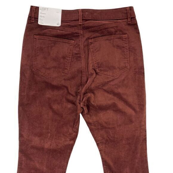 Loft Velvet Skinny Ankle Pants Womens 30 Stretch Curvy Fit Business Trousers NWT - Picture 7 of 16